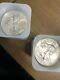 Lot De 2 2017 Rolls-américain Silver Eagle Coins De Liberty 40 Total 1 Once Onces