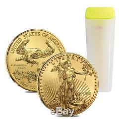 Lot De 2 2020 1/2 Oz D'or American Eagle 25 $ Coin Bu
