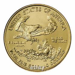 Lot De 2 2021 $10 American Gold Eagle 1/4 Oz Brilliant Uncirculated