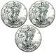 Lot De 3- 2021 American Eagle Coins 1 Oz. 999 Fine Silver In Stock