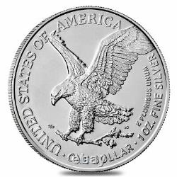 Lot De 40 2022 1 Oz Silver American Eagle $1 Coin Bu (2 Rouleau, Tube De 20)