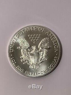 Lot De 4 2014 Coins American Eagle 1 Oz. 999 En Argent Fin Bu Brillant Pièce De 1 $