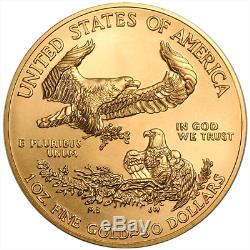 Lot De 5 $ 2019 50 Américaine Gold Eagle 1 Oz Brillant Uncirculated