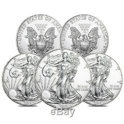 Lot De 5 2019 Silver American Eagle Us $ 1 Pièce Bu