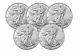 Lot De 5 2020 $ 1 1 Oz Américaine Silver Eagle Coin. 999 Bu Fin Us Mint