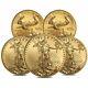 Lot De 5 2021 1/4 Oz Gold American Eagle $10 Coin Bu