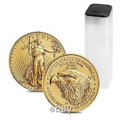 Lot De 5 2022 1/10 Oz Gold American Eagle $5 Coin Bu