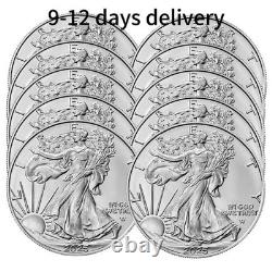 Lot de 10 2024 $1 American Silver Eagle 1 oz BU