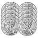 Lot De 10 Pi&egrave;ces American Silver Eagle 2025 De 1 Oz En Argent Bu, 1 $