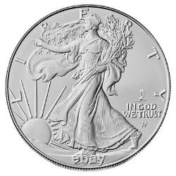 Lot de 2 2025 (W) 1 $ American Silver Eagles avec Eagle Privy 1 oz BU 500K frappés