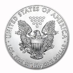 Lot de 2 American Silver Eagle de 2020, 1 $ chacune, non circulées et dans un état brillant