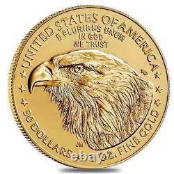 Lot de 2 pièces de 1 once d'or American Eagle 2024 de 50 $ BU