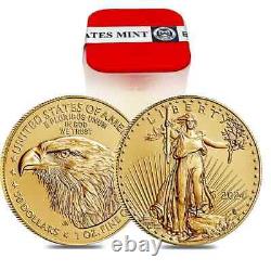 Lot de 2 pièces de 1 once d'or American Eagle 2024 de 50 $ BU