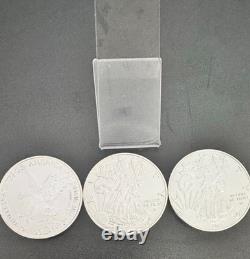 Lot de 3 pièces American Silver Eagle 1 $ 2026 de 1 oz BU. Argent fin 999 brillant non circulé