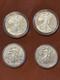 Lot De 4 (2019, 2019, 2020, 2022) American Eagle En Argent 1 Oz. Pur. 999 Monnaies Américaines