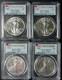 Lot De 4 Pi&egrave;ces American Silver Eagle De 1 $ &ndash; 2 De 2011 Et 2 De 2024 &ndash; Pcgs Ms70 Premi&egrave;re Frappe