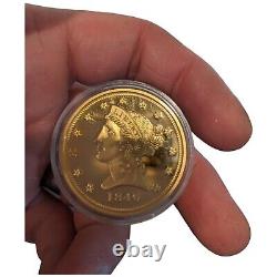 Lot de 4 répliques de pièces American Mint Gold Eagle avec 1 COA