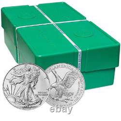 Lot de 500 2025 $1 American Silver Eagle 1 oz BU