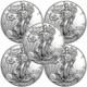 Lot De 5 2018 $1 American Silver Eagle 1 Oz Bu Intact Non Circulé