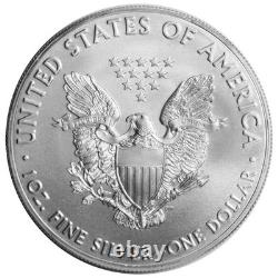 Lot de 5 2018 $1 American Silver Eagle 1 oz BU Intact Non Circulé