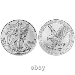 Lot de 5 2025 $1 American Silver Eagle 1 Oz BU Mémorial, Cadeau Exquis