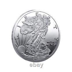 Lot de 5 2025 $1 American Silver Eagle 1 Oz BU Mémorial, Cadeau Exquis