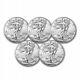 Lot De 5 American Silver Eagle 1 Oz Bu De 2022