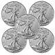 Lot De 5 American Silver Eagle De 1 Oz 2022 $1 Bu