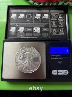 Lot de 5 pièces American Silver Eagle 2020 de 1 oz en argent, BU, 1 $