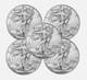 Lot De 5 Pièces American Silver Eagle 2024 De 1 $ 1 Oz. 999 Argent Pur Bu