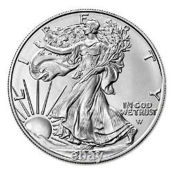 Lot de 5 pièces d'argent American Eagle de 1 once 2023 BU non circulées 1 once et CoA
