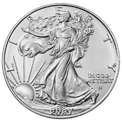 Lot de 5 pièces de 1 $ American Silver Eagle 2023 en argent 999 BU