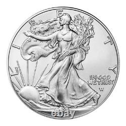 Lot de 5 pièces de 1 $ American Silver Eagle 2024 en argent 999 BU