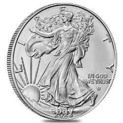 Lot de 5 pièces en argent américain American Silver Eagle de 1 oz 2023 de la Monnaie des États-Unis