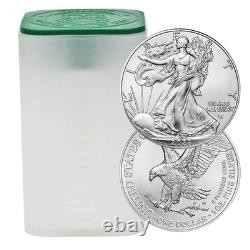 Lot de 5 pièces en argent américain American Silver Eagle de 1 oz de la Monnaie des États-Unis 2022