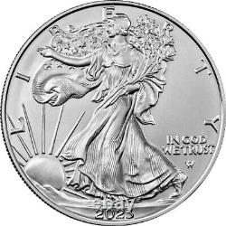 Lot de 60 pièces de 1 once en argent 'American Eagle' de 2023, neuves sous emballage