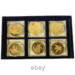 Lot de 6 répliques de pièces d'aigle d'or de la Monnaie américaine COA Liberty Native