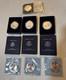 Lot De 7 American Silver Eagles De Différentes Années Et Différentes Mints
