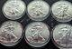 Lot De 8 American Silver Eagles Consécutifs D'1 Once Chacun 2018-2024 Bu Ounces- Voir La Description