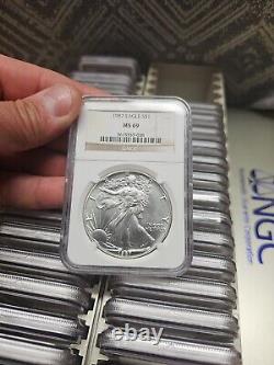 Lot de pièces d'argent Silver Eagle 1986-2019 AMERICAN 34 COIN SET NGC TOUTES LES PIÈCES MS69 PREMIUM