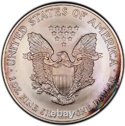 MS67 2003 $ ASE Silver Eagle Dollar, PCGS Trueview- Joli Tons Arc-en-ciel