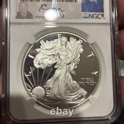 Magnifique 2018W Preuve 1 oz American Silver Eagle NGC PF70 Ultra Cameo signé par Moy