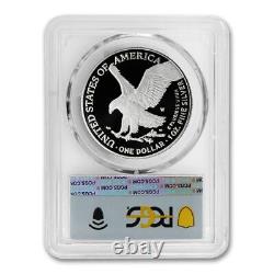 Médaille d'aigle en argent 2024-W de 1 $, PCGS PR70DCAM FDOI Congratulations Set Flag Label