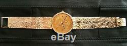 Mint Hommes Corum 20 $ American Eagle Double Or Coin Montre W18kt Band Or Massif
