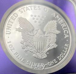 Mint ! Preuve 2001 W 1 $ Silver Eagle NGC PF69 Purple TraderBea Ebay Rare