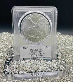 Monnaie ! 2025 $1 Silver Eagle FDOI MS70 MLB LÉGENDES DE LA VIE GOOSE GOSSAGE Rare