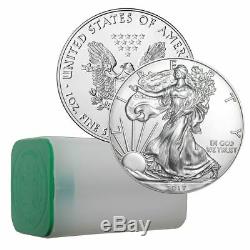 Monnaie Américaine 2017 $ 1 American Silver Eagle Pièce De 1 Once En Argent Lot De 20 Tubes Scellés