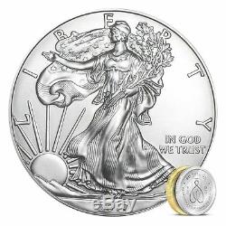 Monnaie Américaine 2017 $ 1 American Silver Eagle Pièce De 1 Once En Argent Lot De 20 Tubes Scellés