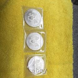 Monnaie américaine US Mint American Silver Eagle 1 $ (3) pièces en argent de 1 oz 999, 2015, non certifiées