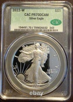 Monnaie américaine U. S. Mint American Eagle 2022 W Proof 1 oz Argent PR70DCAM CAC